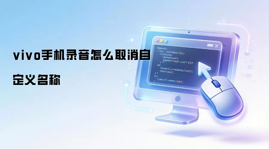 vivo手机录音如何取消自定义名称