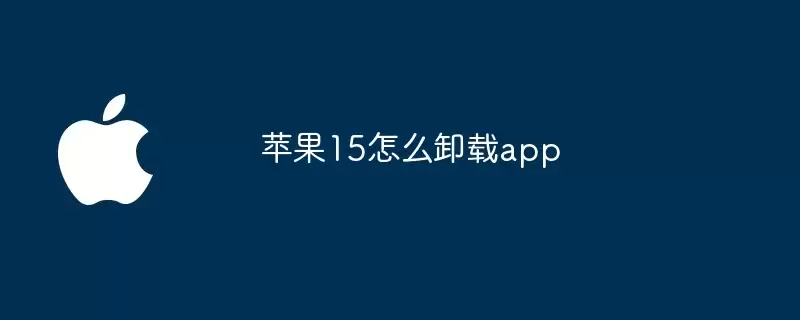 苹果15如何卸载app