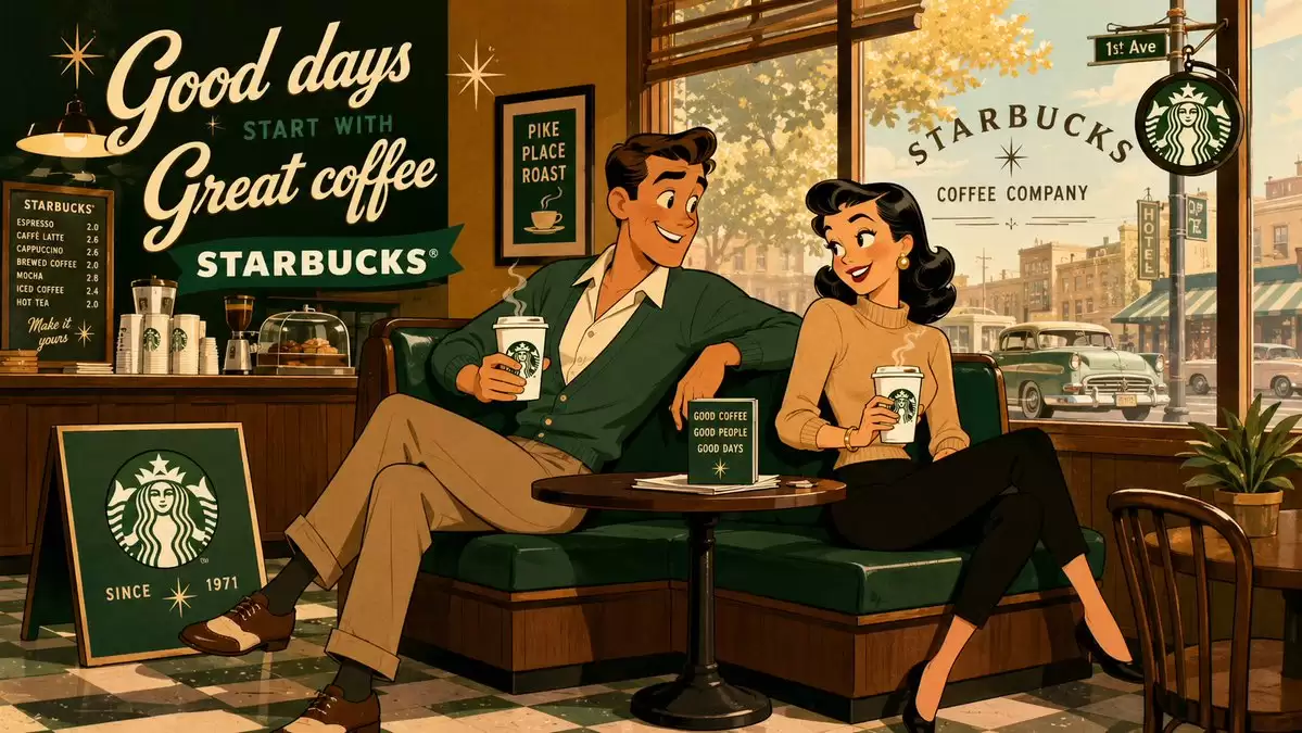 Mid-century Starbucks Cozy Corner