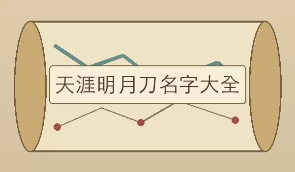 「天涯明月刀名字汇总」门派角色名