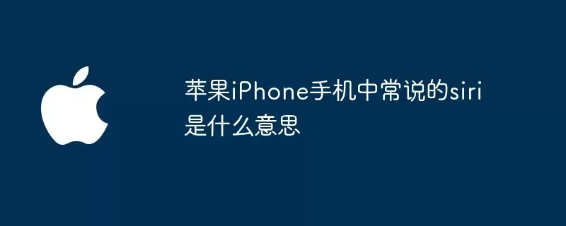 苹果iPhone手机中常说的siri是什么意思
