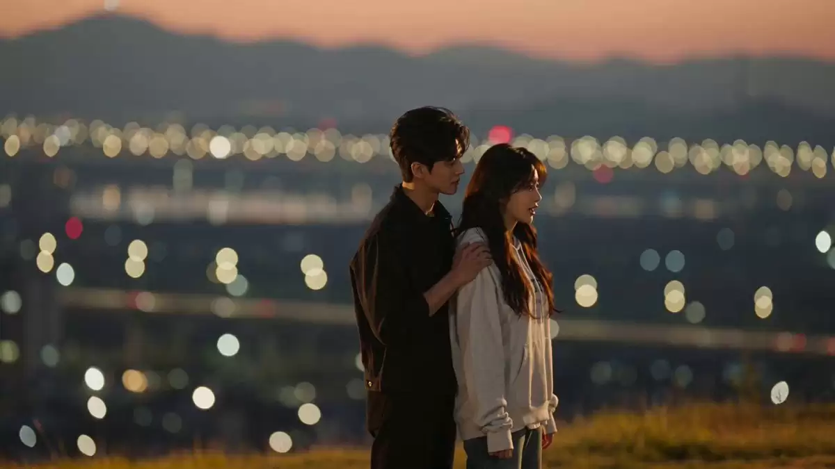 K-Drama Style Romantic Sunset Scene