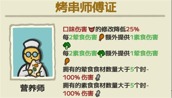 别拽了烤串师傅营养师通关流派推荐