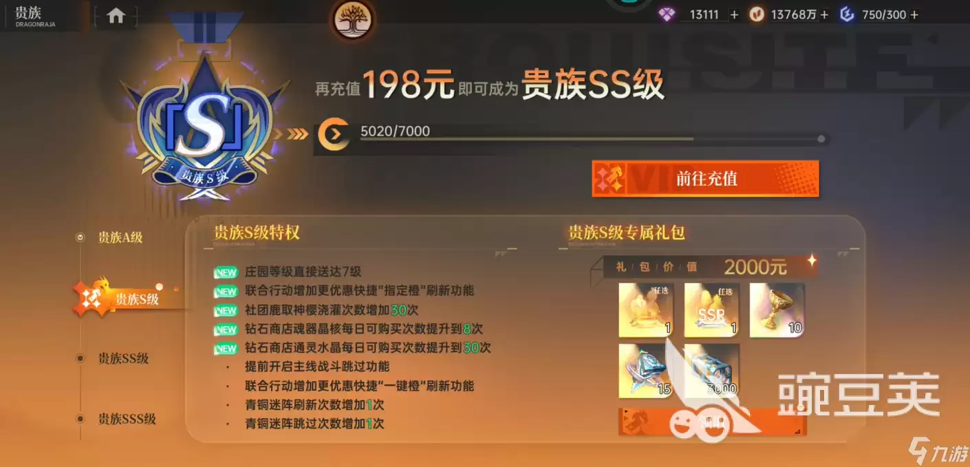 龙族卡塞尔之门贵族等级一览表 龙族卡塞尔之门贵族等级介绍