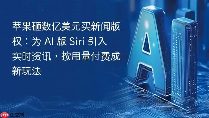 苹果砸数亿美元买新闻版权：为_AI_版_Siri_引入实时资讯，按用量付费成新玩法