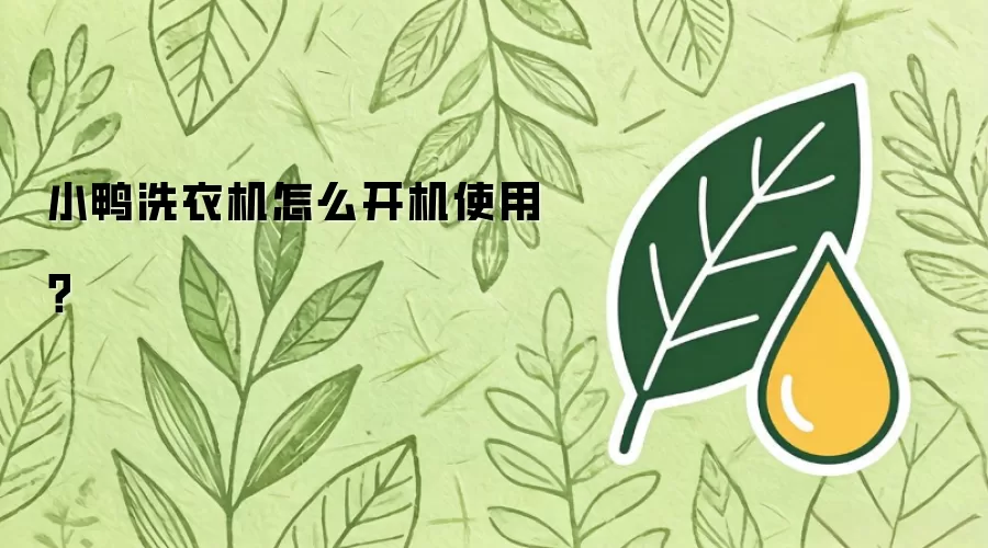 小鸭洗衣机怎么开机使用？