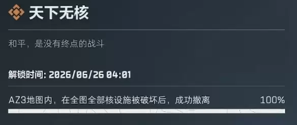 三角洲行动天下无核成就攻略