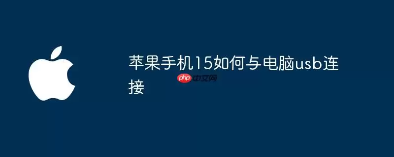 苹果手机15如何与电脑usb连接