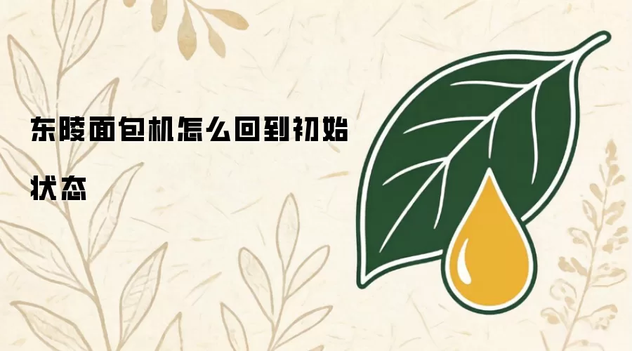东陵面包机怎么回到初始状态