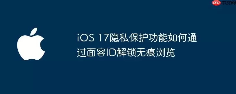 iOS 17隐私保护功能如何通过面容ID解锁无痕浏览