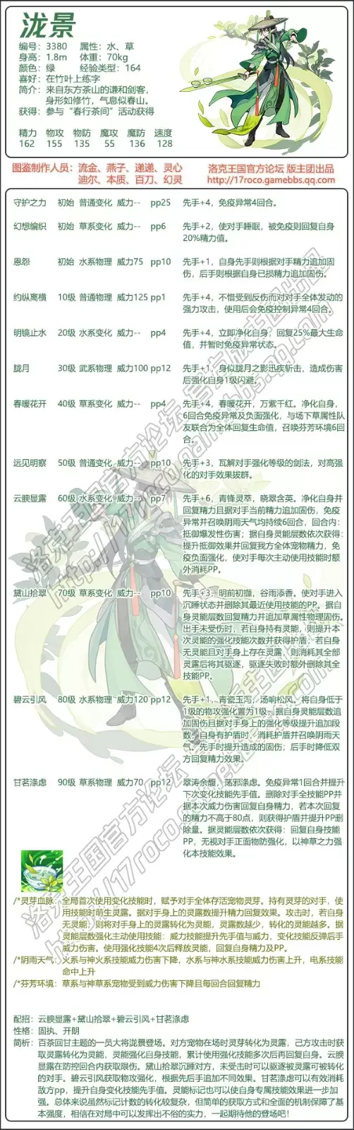 洛克王国百茶回甘系列宠物有哪些