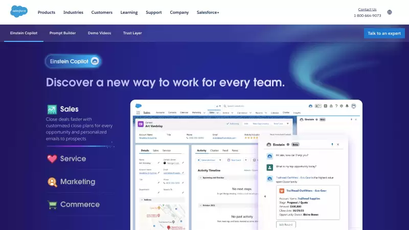 Einstein Copilot-Salesforce推出的CRM系统AI对话助手