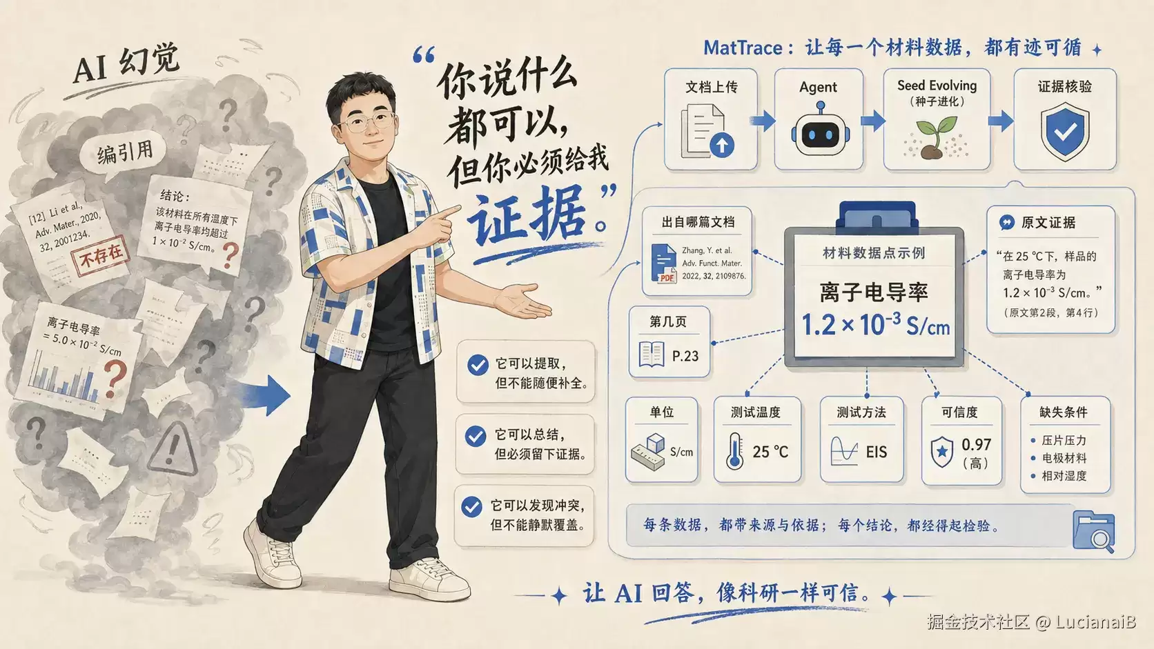 毕业老学长给我留的最后一句话是:“AI 写的,别挂我名。” 我直接 神(Trae + Seed Evolving) 来!助我!