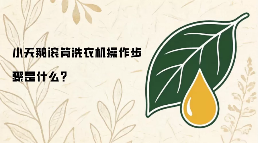 小天鹅滚筒洗衣机操作步骤是什么？