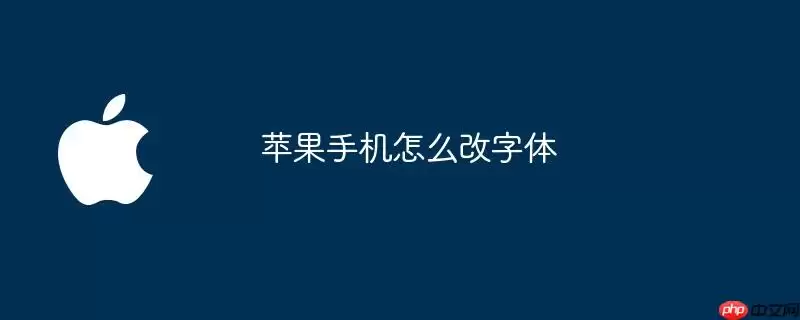 苹果手机如何改字体