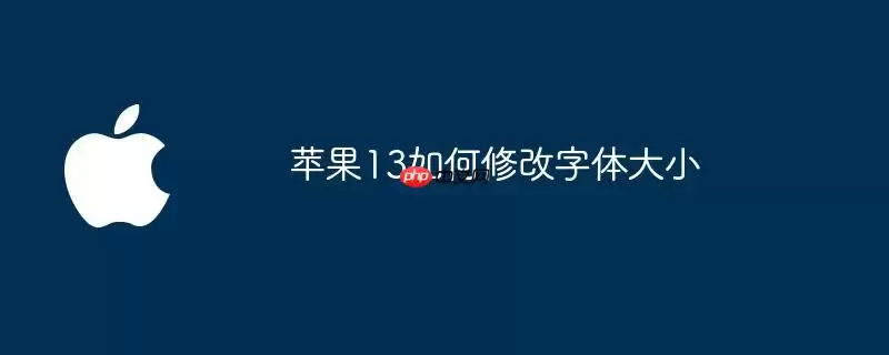 苹果13如何修改字体大小