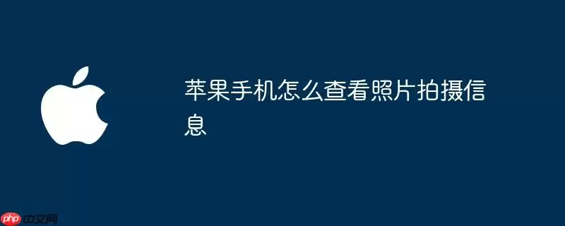 苹果手机如何查看照片拍摄信息