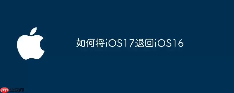 如何将iOS17退回iOS16