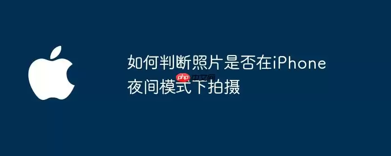 如何判断照片是否在iPhone夜间模式下拍摄