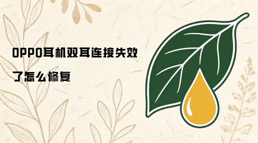 OPPO耳机双耳连接失效了怎么修复