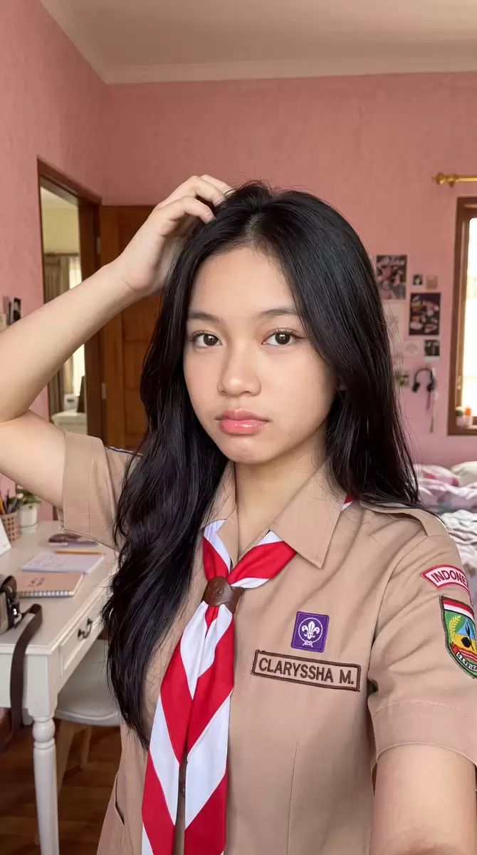 印尼童子军制服写实自拍