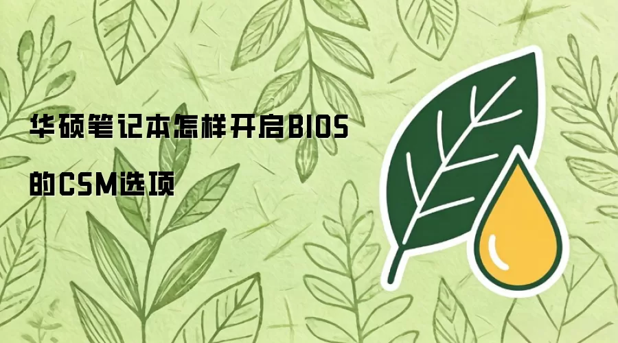 华硕笔记本怎样开启BIOS的CSM选项