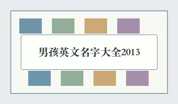 男孩英文名字汇总2013_男生英文名