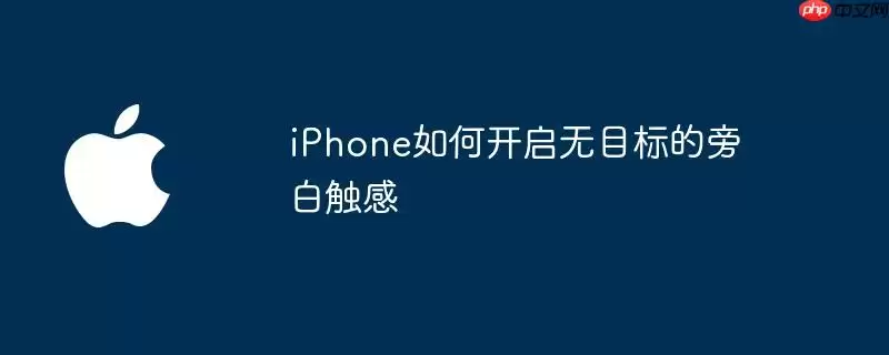 iPhone如何开启无目标的旁白触感