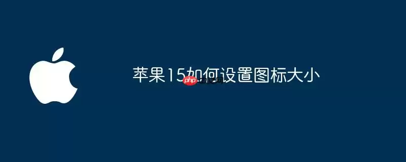 苹果15如何设置图标大小