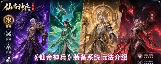 《仙帝神兵》装备系统玩法说明