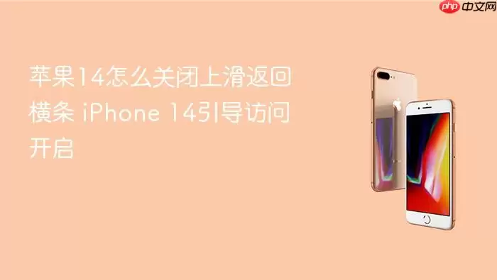 苹果14如何关闭上滑返回横条 iPhone 14引导访问开启
