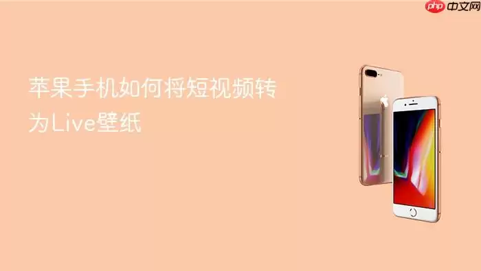 苹果手机如何将短视频转为Live壁纸