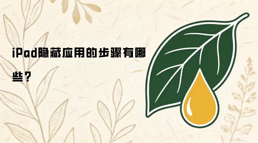 iPad隐藏应用的步骤有哪些？