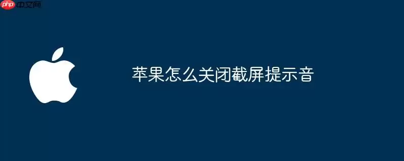 苹果如何关闭截屏提示音