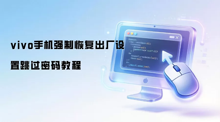 vivo手机强制恢复出厂设置跳过密码操作步骤