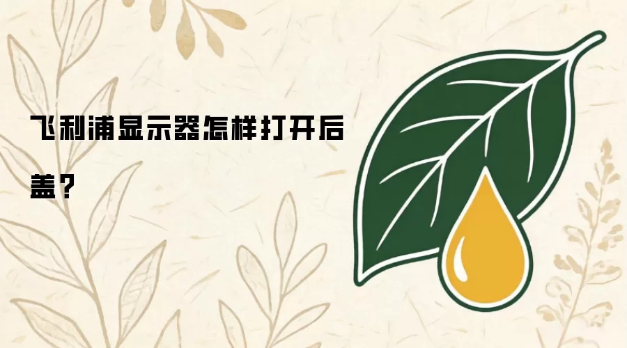 飞利浦显示器怎样打开后盖？