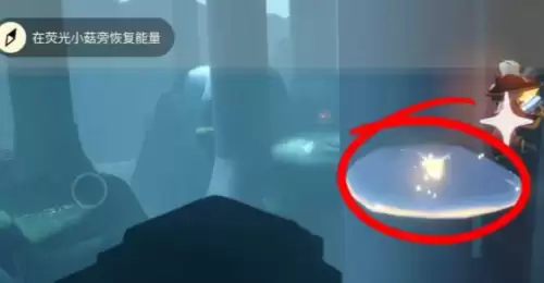 在荧光小菇旁回复能量