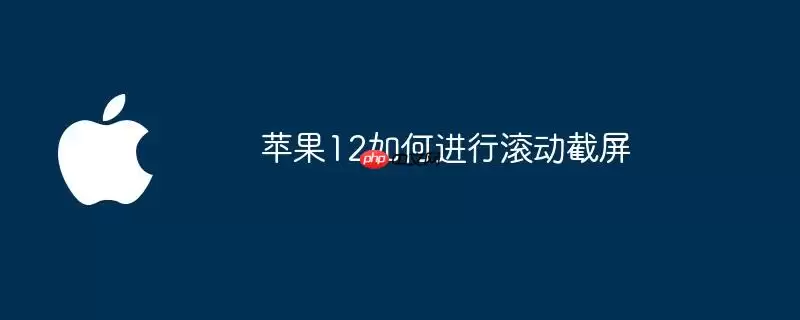 苹果12如何进行滚动截屏