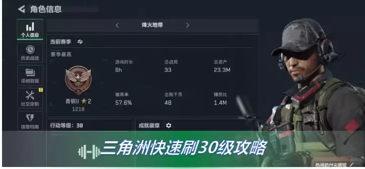 三角洲快速刷30级需要多久,一天能到么,怎么升级最快？三角洲快速刷30级攻略3步掌握！