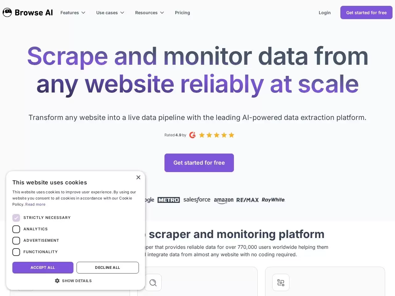 Browse.ai-Browse.ai,网页数据抓取和监控爬虫工具,无需编写任何代码