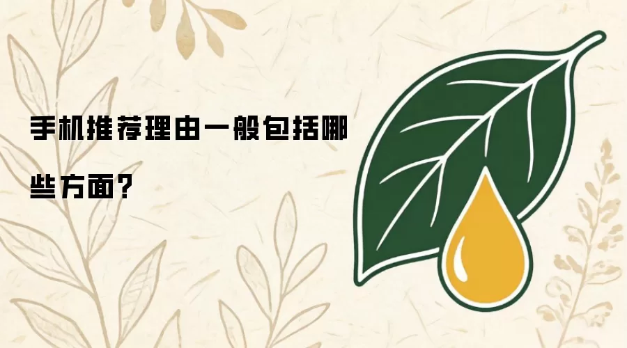 手机推荐理由一般包括哪些方面?
