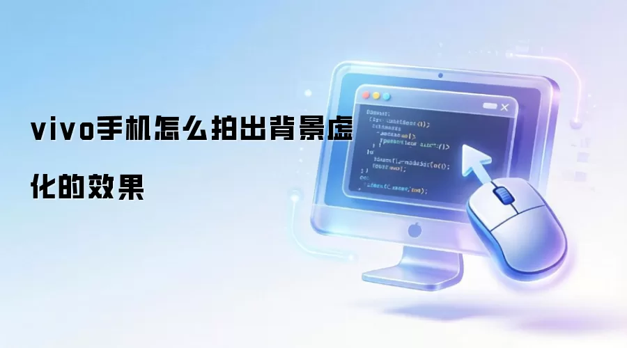 vivo手机如何拍出背景虚化的效果
