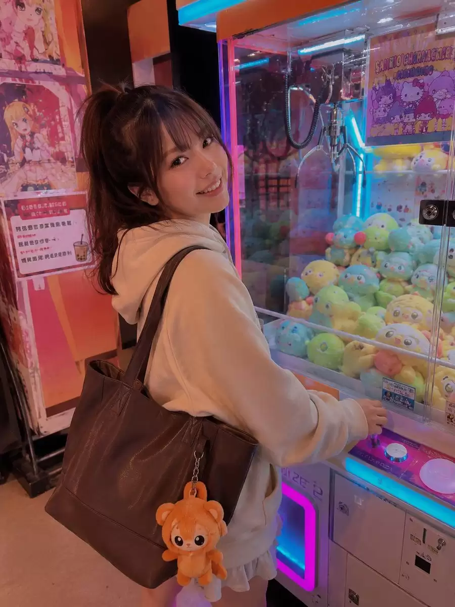Colorful Arcade Candid Portrait