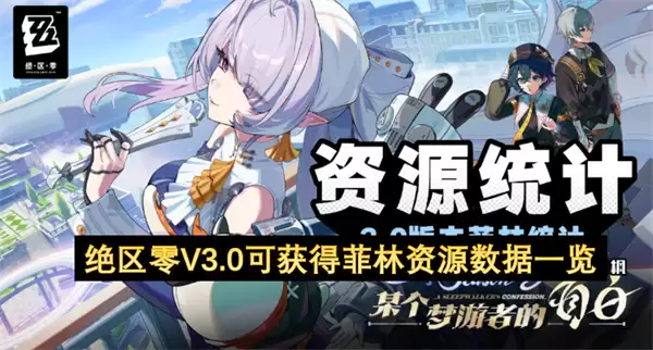 绝区零V3.0可获得菲林资源数据一览
