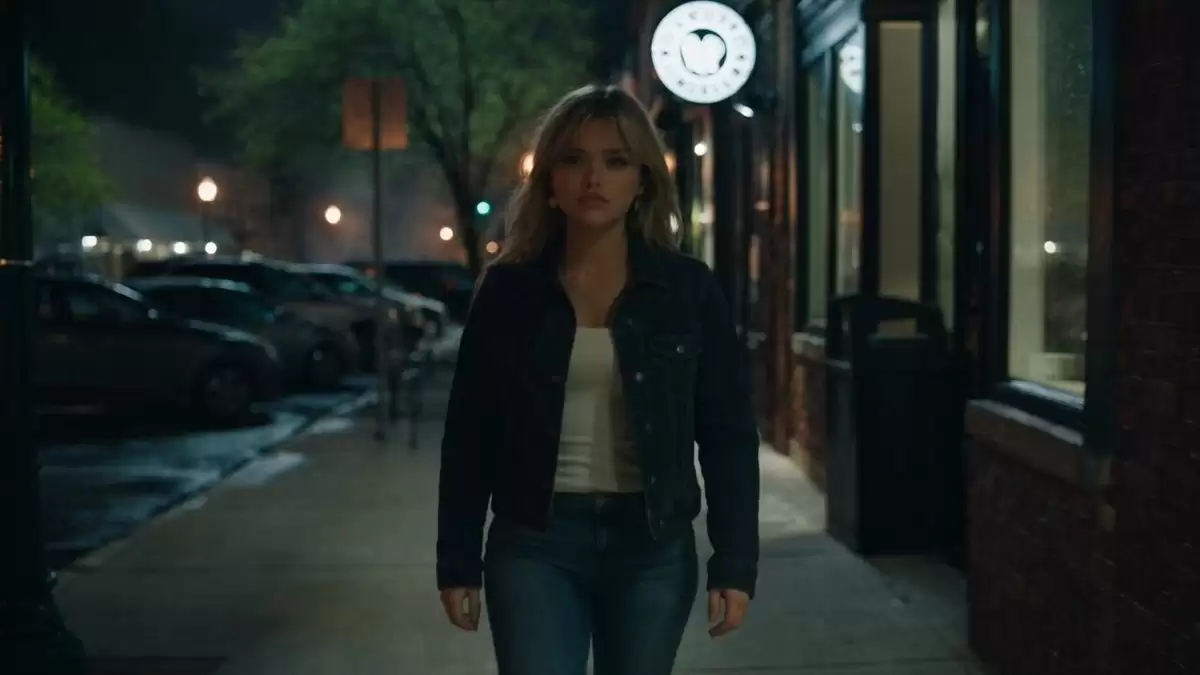Urban Night Rain Tracking Shot