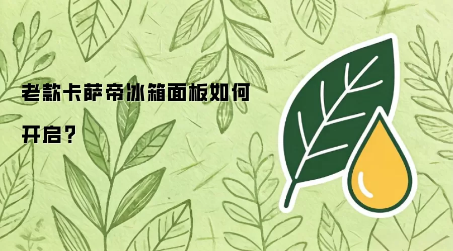 老款卡萨帝冰箱面板如何开启？