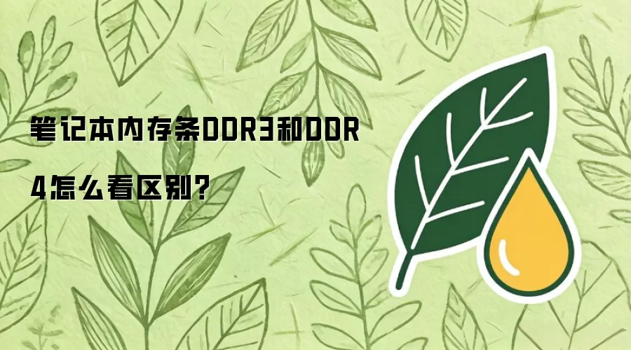 笔记本内存条DDR3和DDR4怎么看区别?