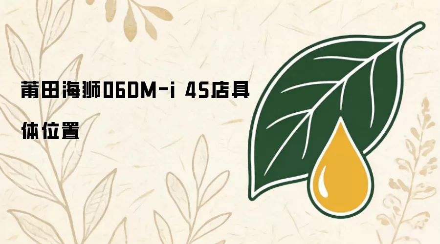 莆田海狮06DM-i 4S店具体位置