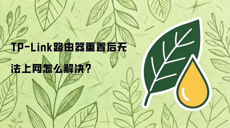 TP-Link路由器重置后无法上网怎么解决？