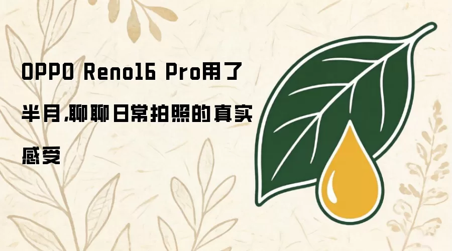 OPPOReno16Pro用了半月，聊聊日常拍照的真实感受